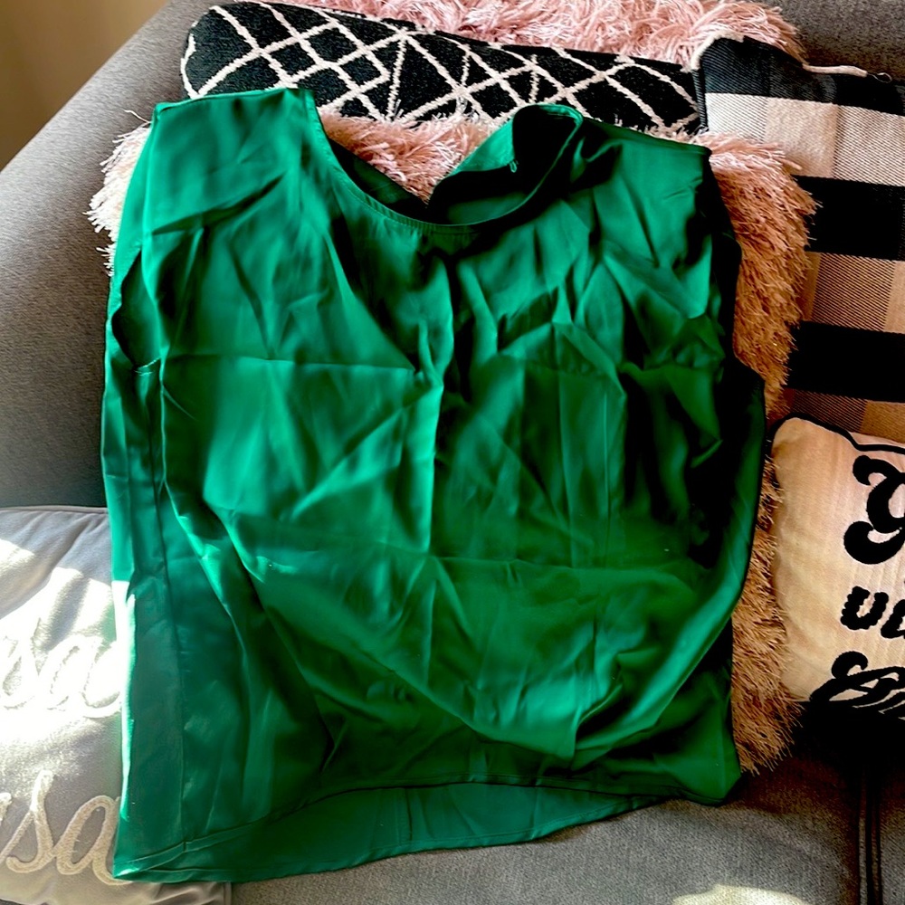 green blouse